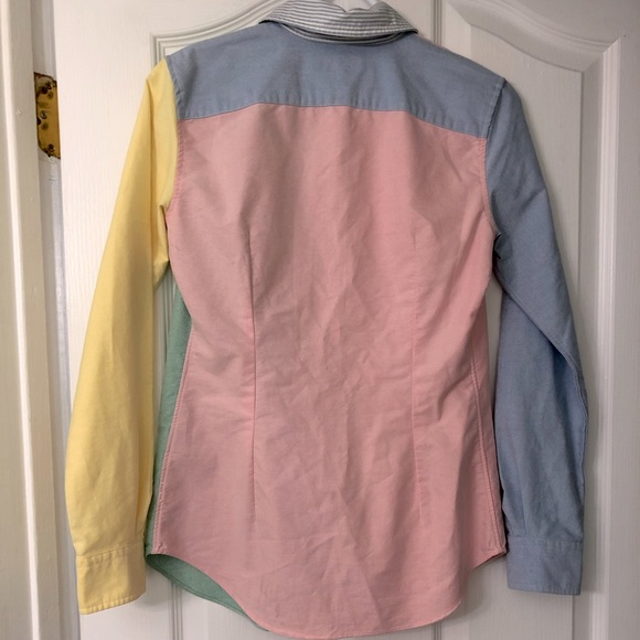Ralph Lauren Retro Color Block Blouse - Picture 8 of 9